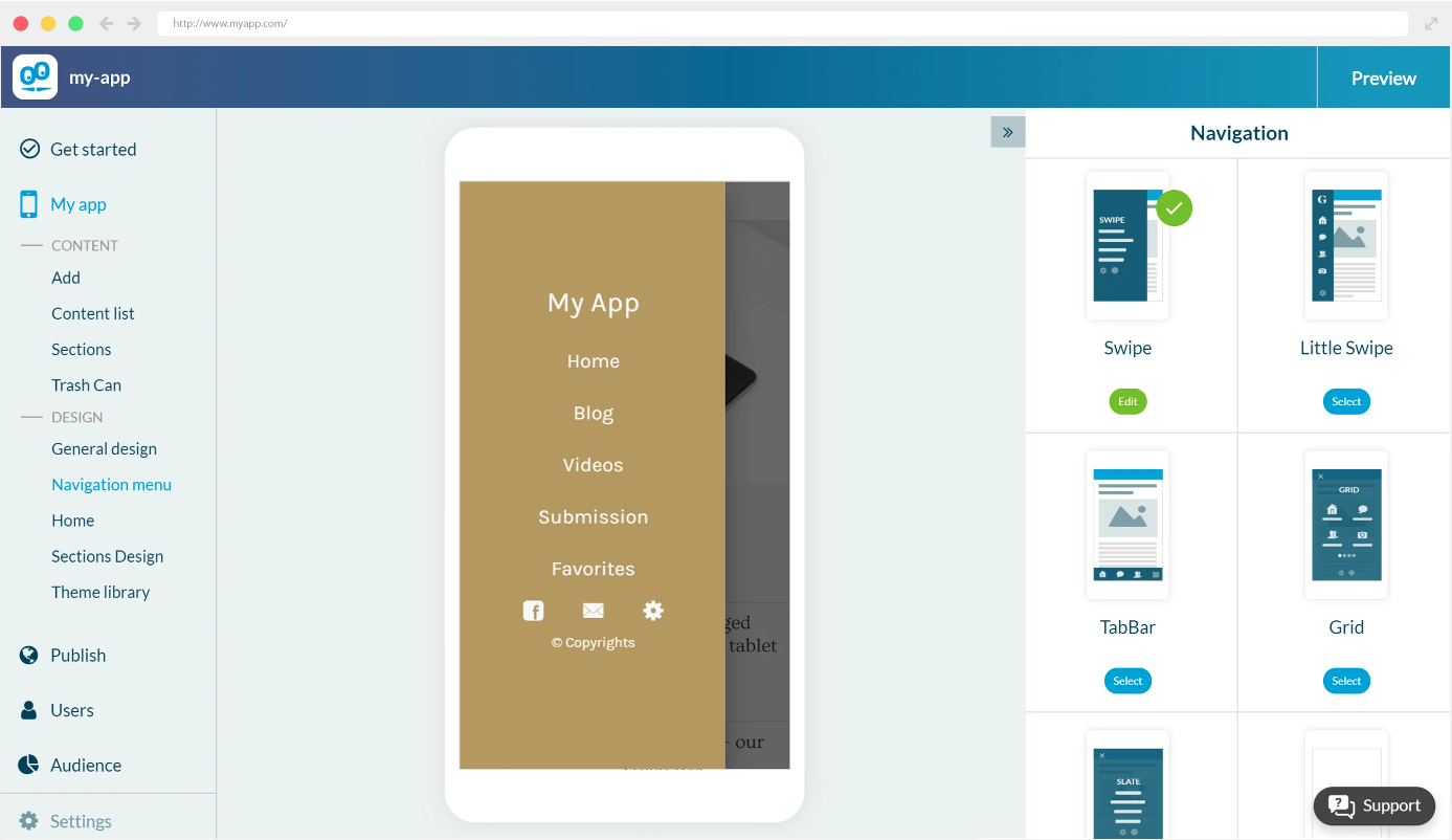 screenshot of goodbarber