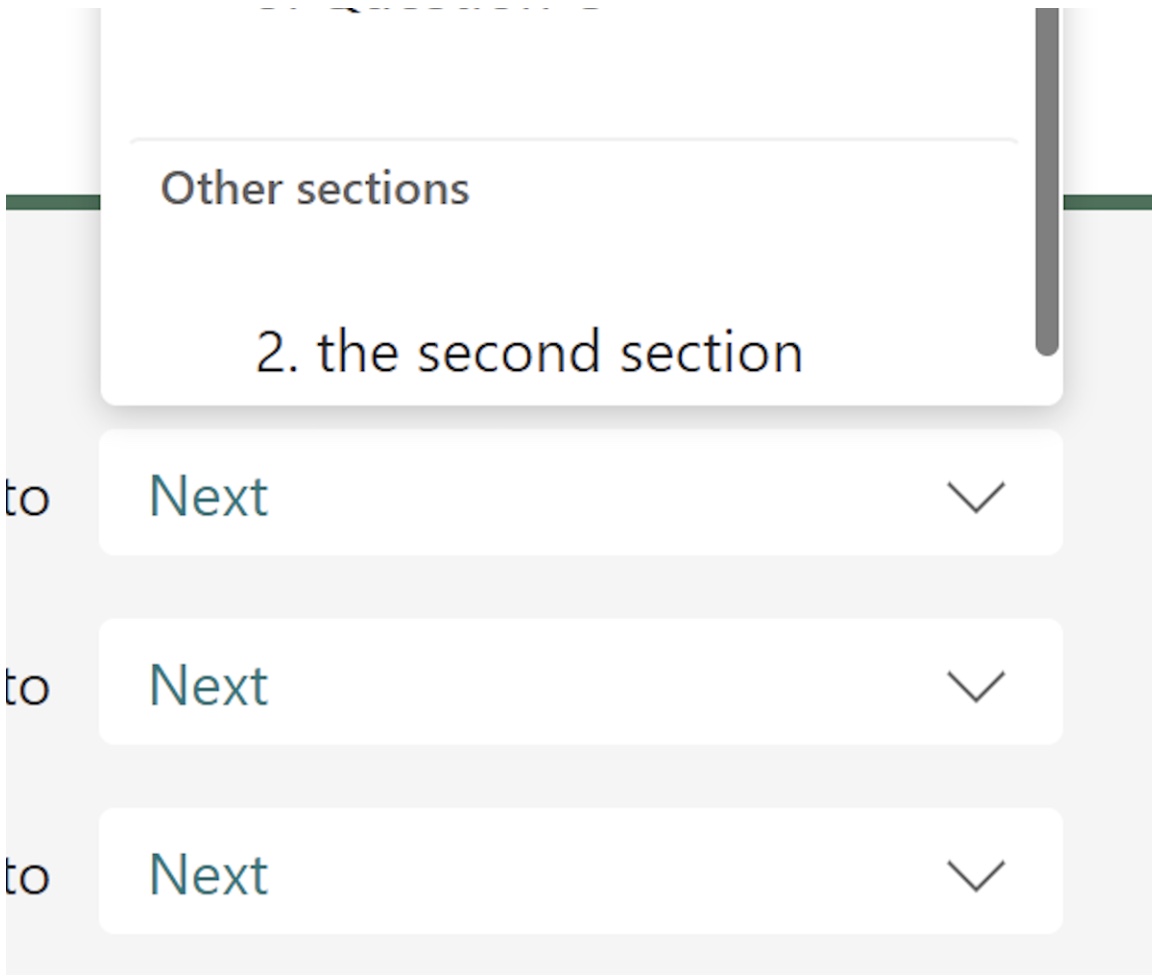 An image of the dropdown menu icon next to one of the answer choices
