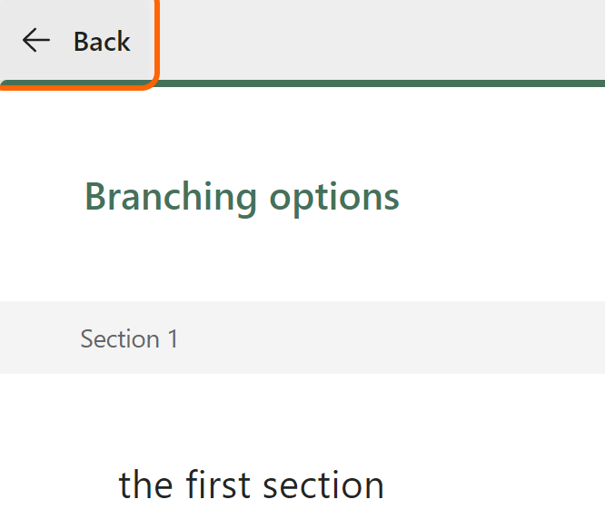 An image of the back button in the upper left corner of the window