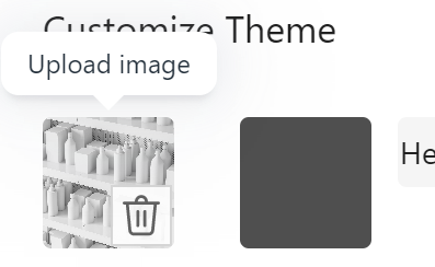 Screenshot of a computer screen displaying the Customize Theme page