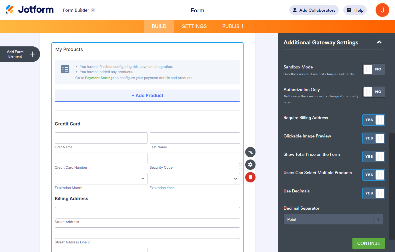 Configuración Adicional de la Pasarela de la integración de Eway mostrando las opciones de Modo Sandbox y Solo Autorización
