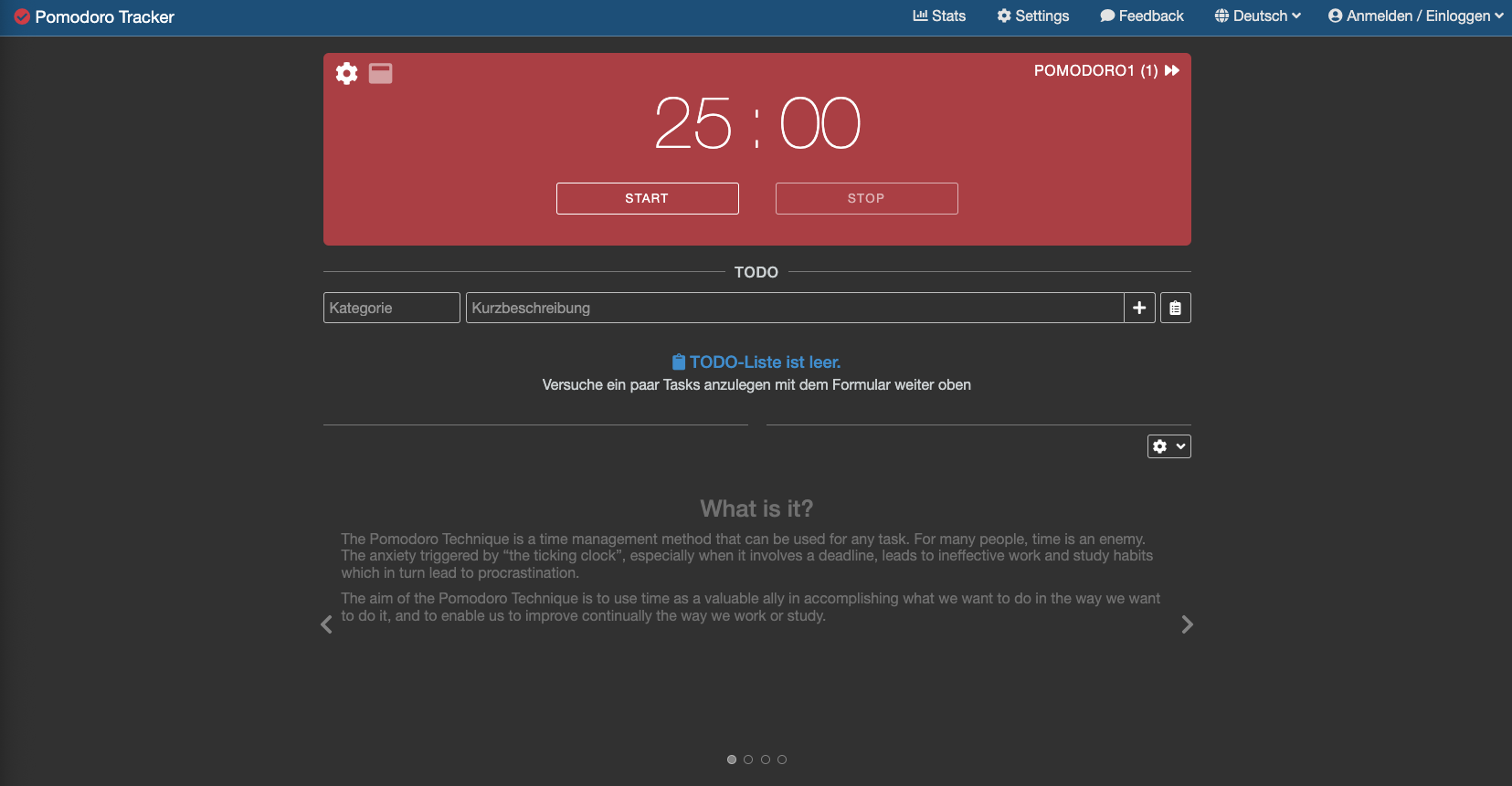 Bild von pomodro tracker