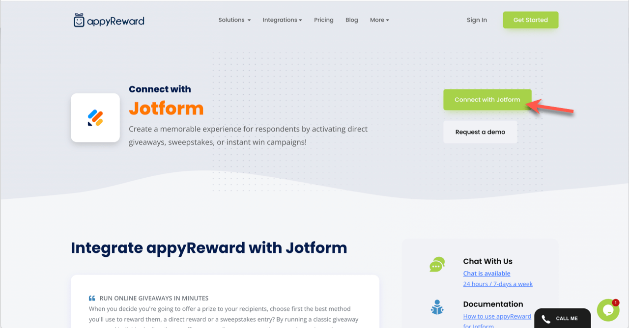 appyReward integrations page