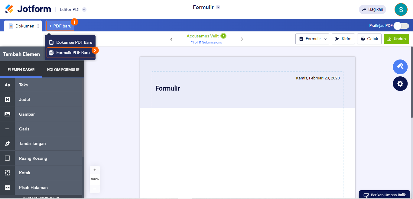 Cara untuk Membuat Formulir PDF dengan PDF Editor Gambar-1