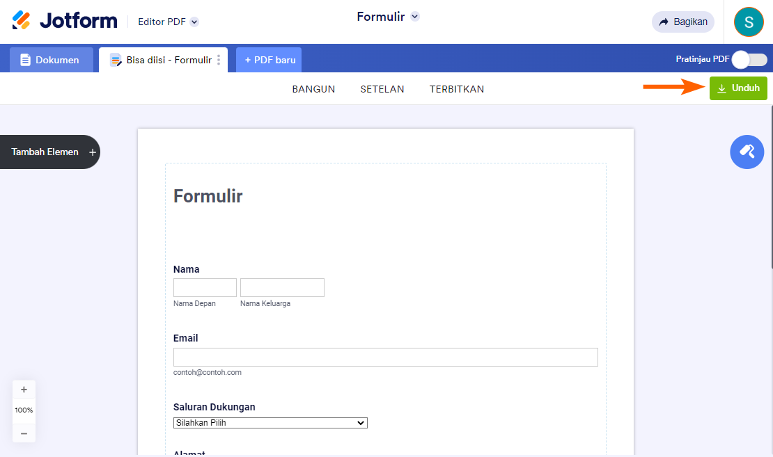 Cara untuk membuat Formulir PDF dengan Editor PDF Gambar-6