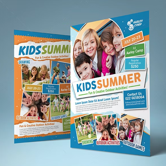 10 beautiful summer camp flyer templates Image-1