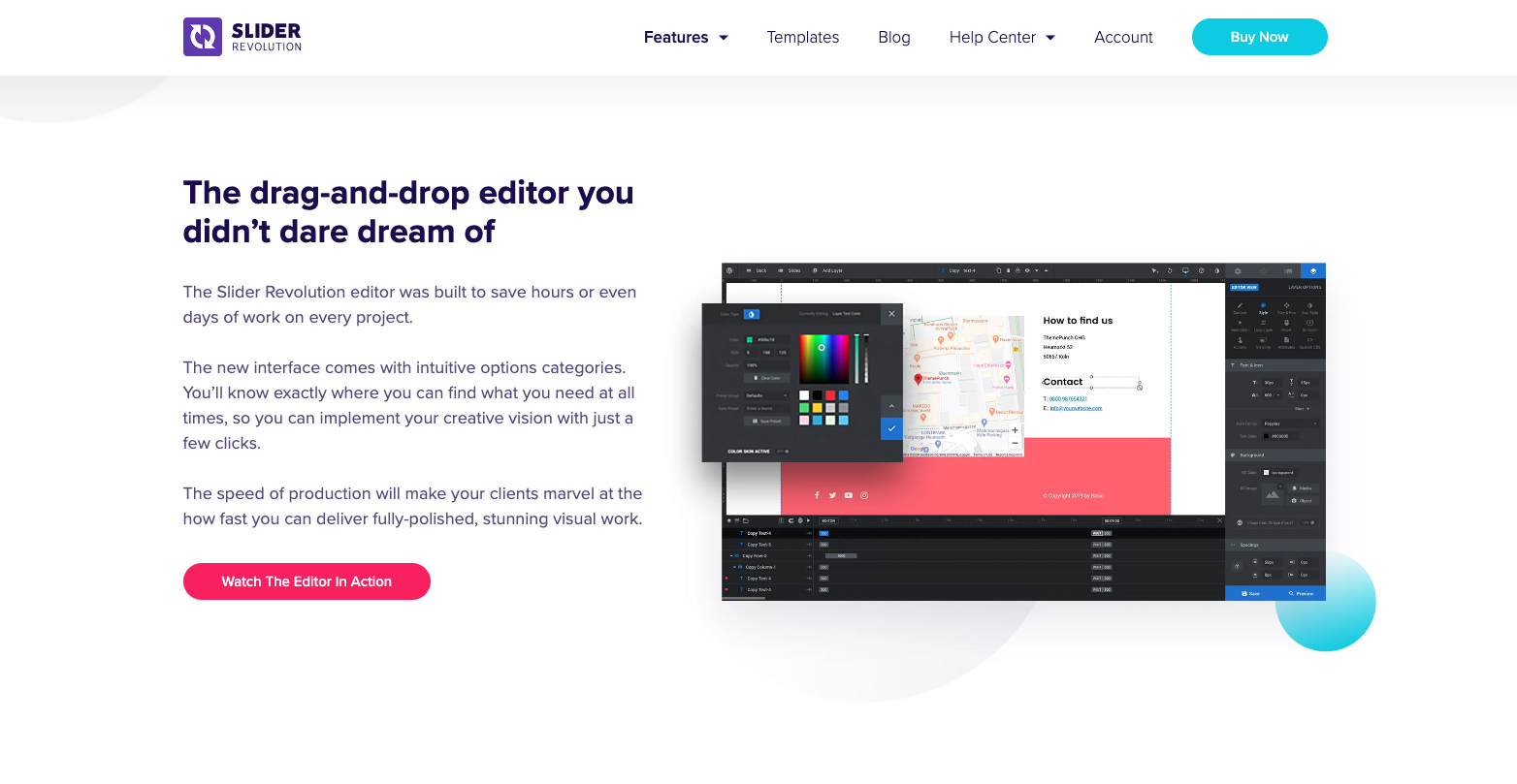 screenshot of slider revolution