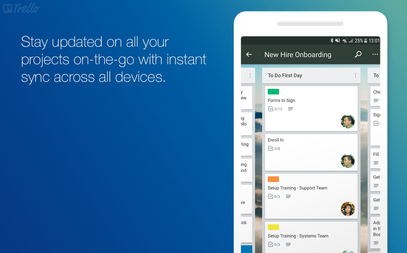 screenshot of trello mobile devices