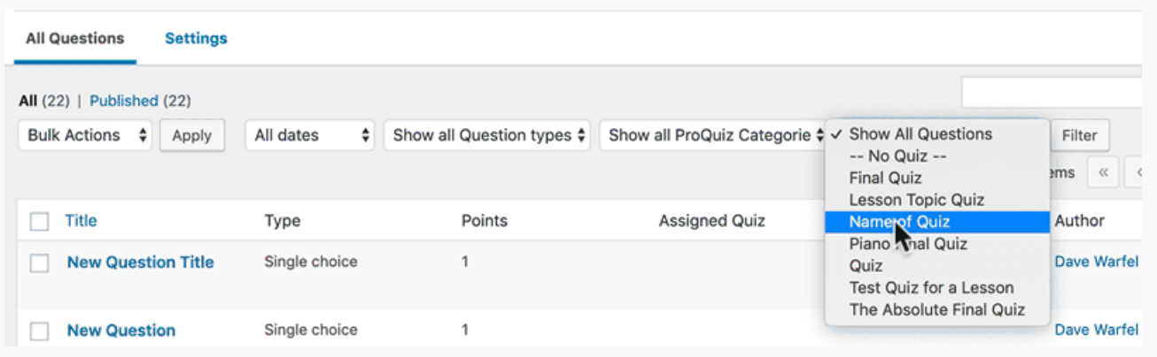 user interface of learndash