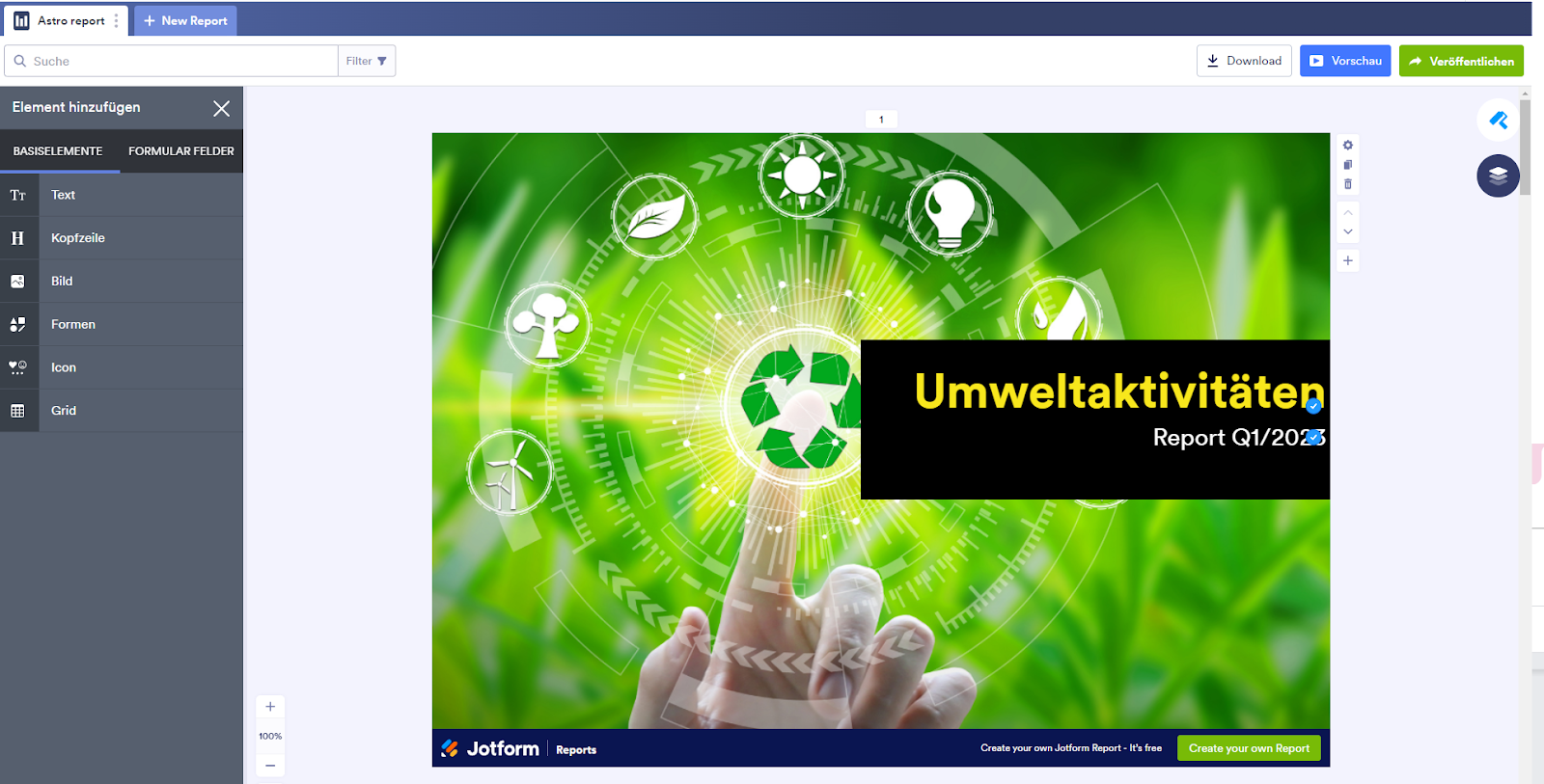 Passen Sie das Design und Format Ihres Berichts ganz einfach an Image-2