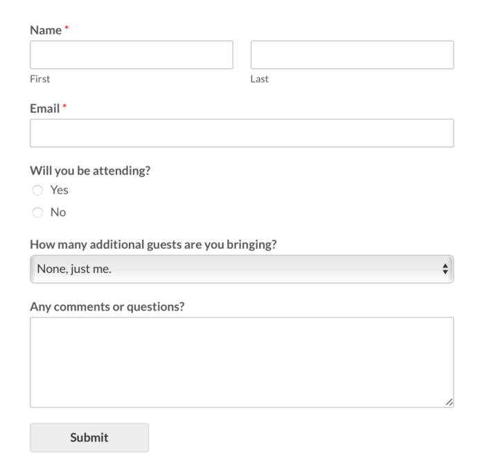 user interface of wpforms