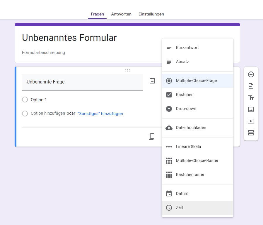 unbenanntes formular