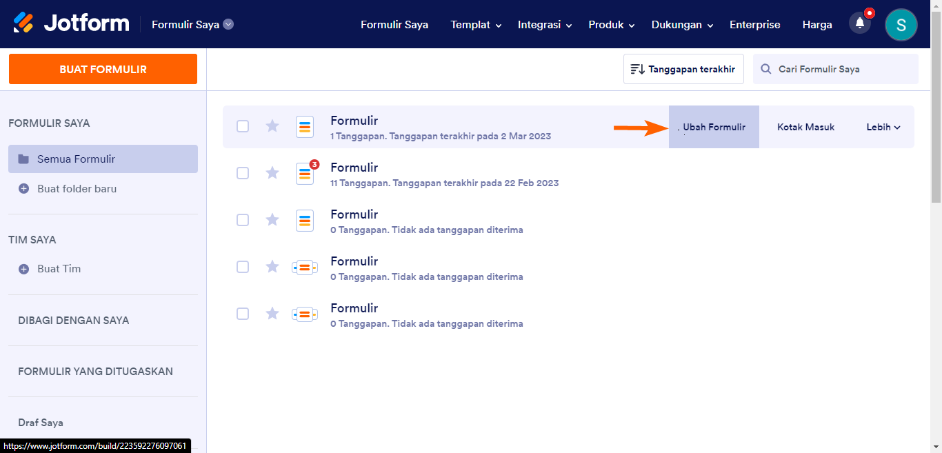 Gambar-1 Cara Menambahkan Judul Formulir pada Email Notifikasi