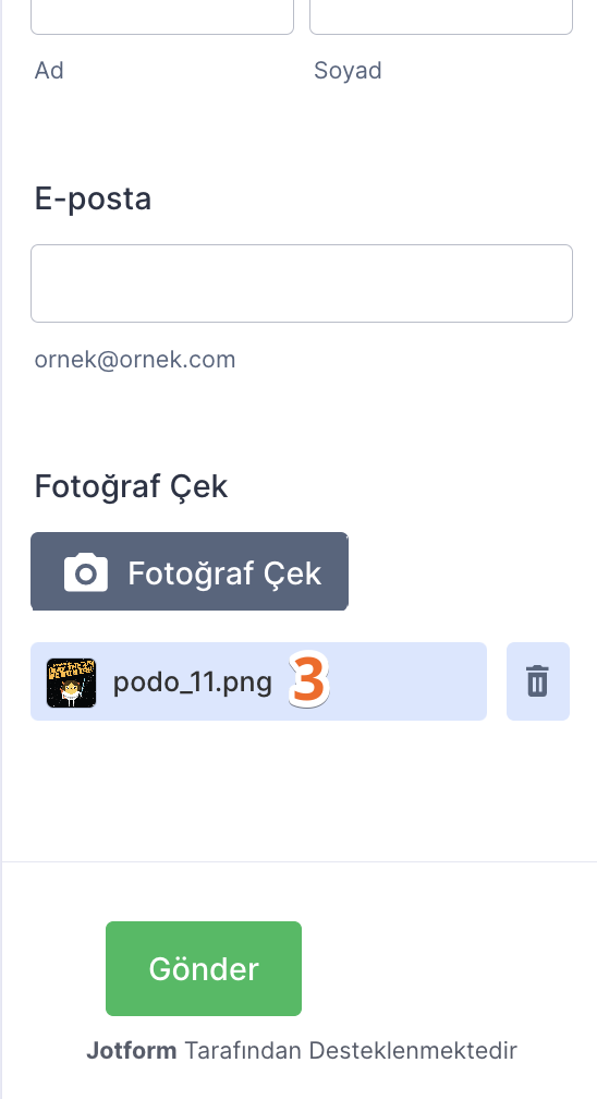 Fotoğraf Çekme ve Jotform Mobil Formlarına Yükleme Image-6