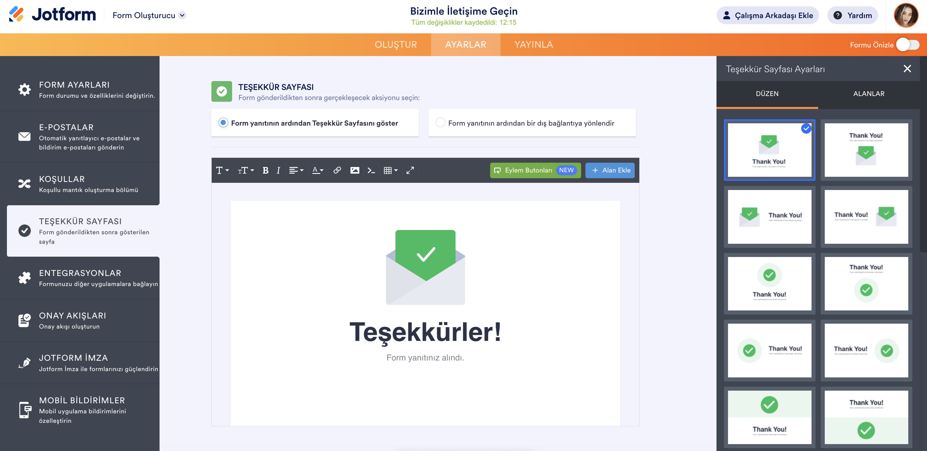 Teşekkür Sayfasını Oluşturma Image-2