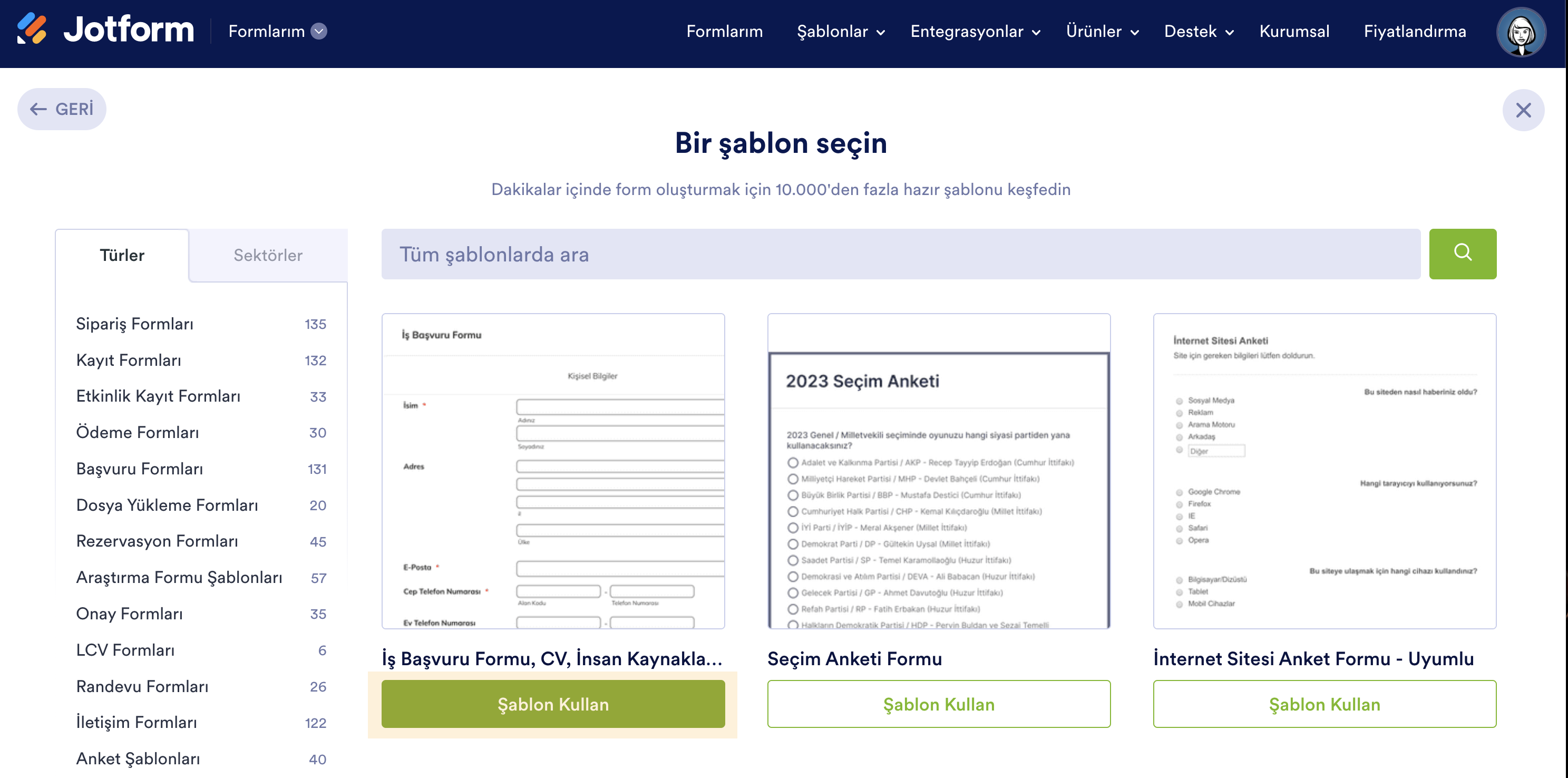 Form Şablonları Nasıl Kullanılır?  Image-3