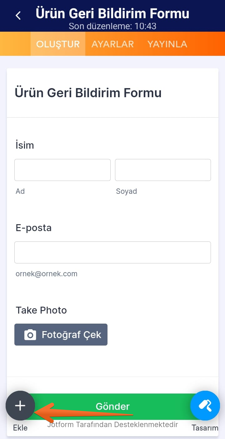 Fotoğraf Çekme ve Jotform Mobil Formlarına Yükleme Image-1