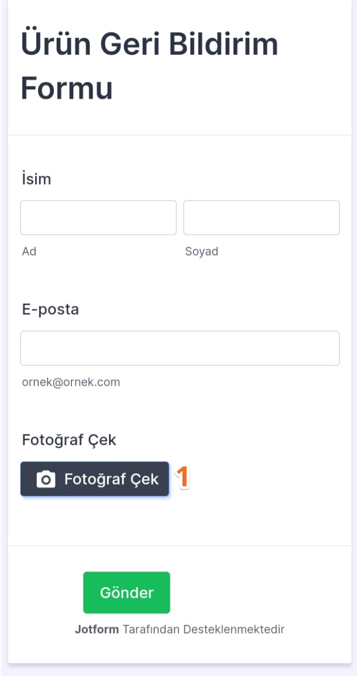 Fotoğraf Çekme ve Jotform Mobil Formlarına Yükleme Image-4