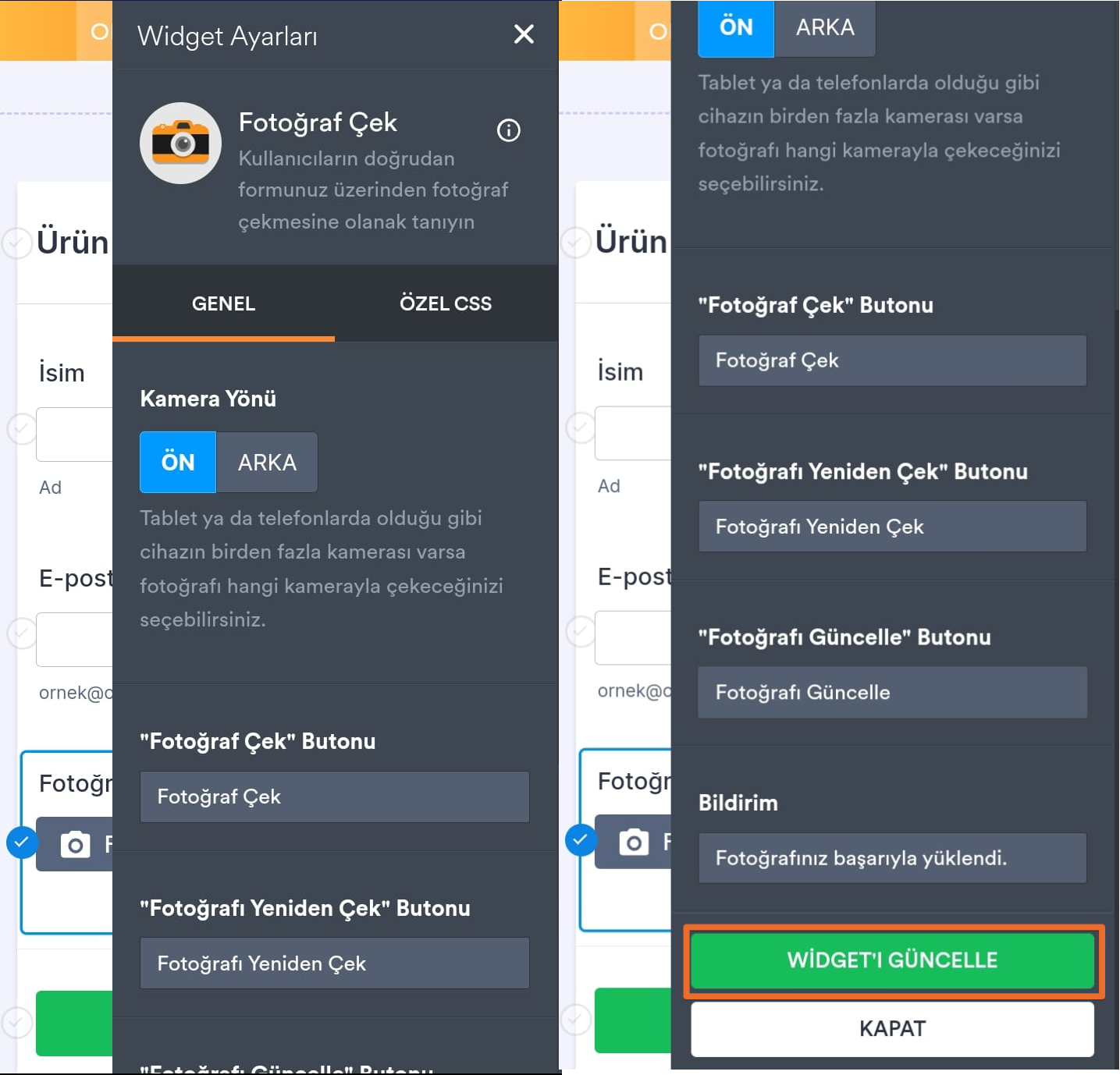 Fotoğraf Çekme ve Jotform Mobil Formlarına Yükleme Image-3