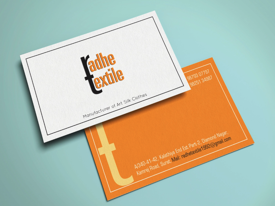 Business Card Designed for Radhe Textile