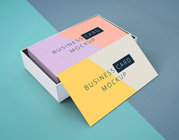 Colorful Business Cards Mockup