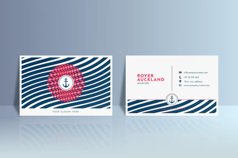 Free Vector Business Card With Distorted Lines