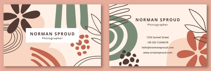 Hand Drawn Shapes Business Card Template