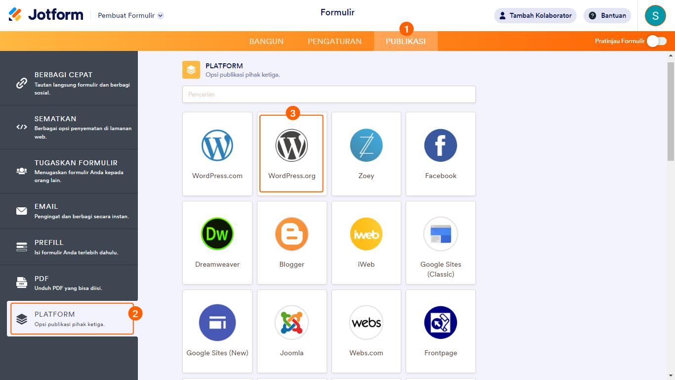 Menambahkan Formulir ke WordPress