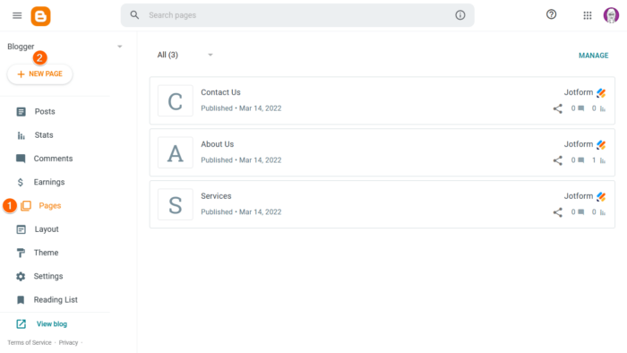Comment ajouter un formulaire de contact sur Blogger Image-3