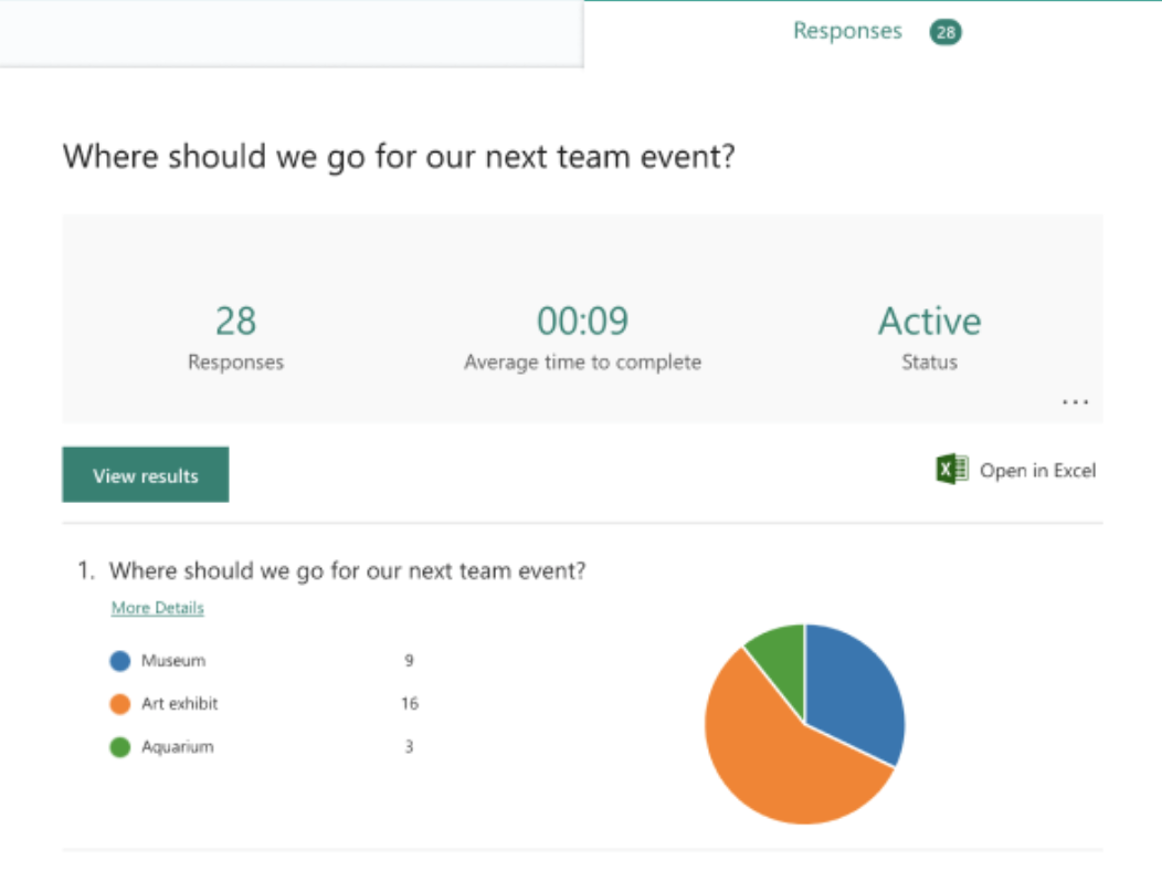 example of poll in microsoft forms