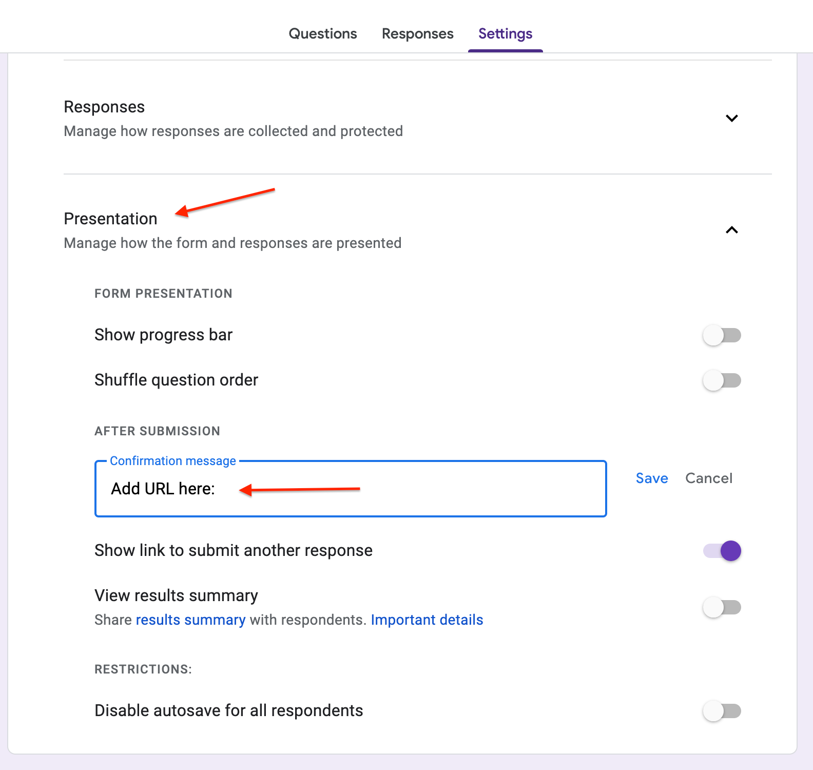 Google Form arayüzünde tamamlanmış bir formun ekran görüntüsü