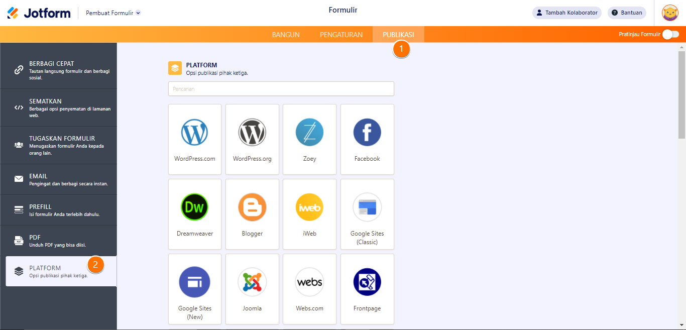 Publikasi platform