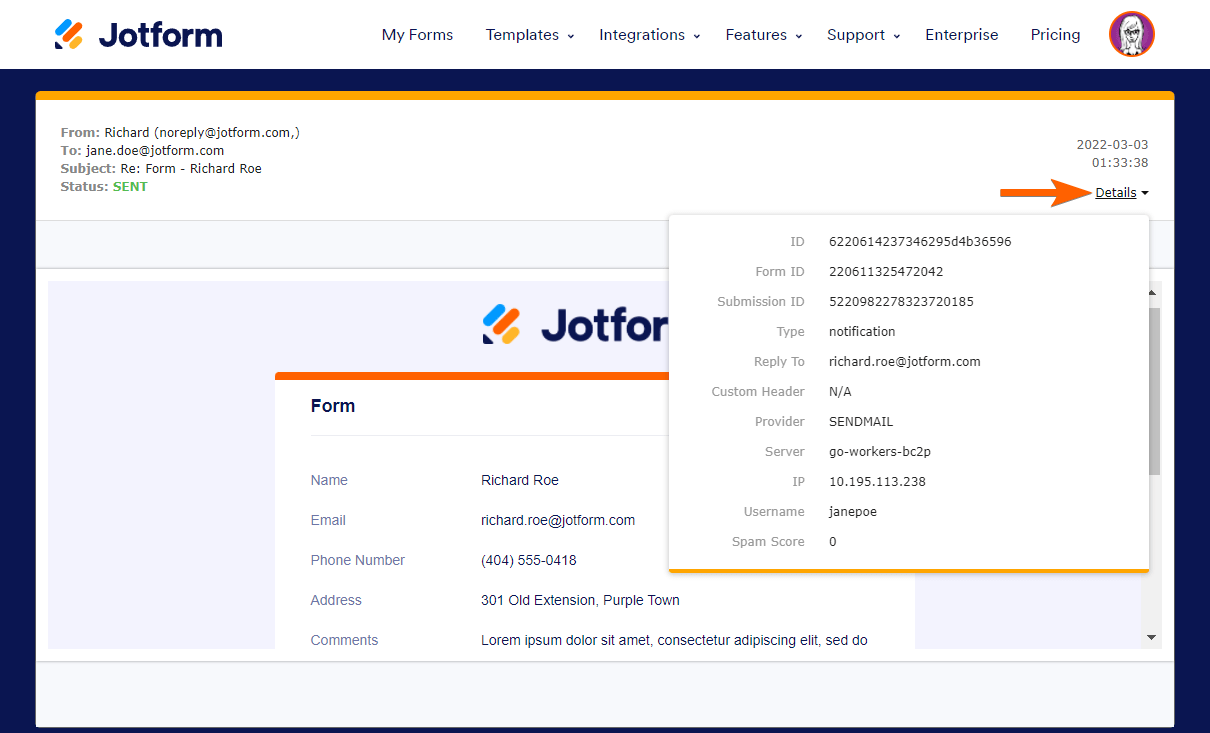 Cara Melihat Log Email Formulir Anda Image-4