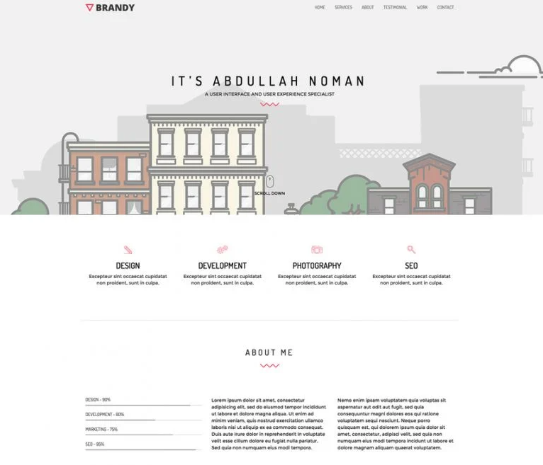 Brandy Portfolio Responsive Bootstrap Template