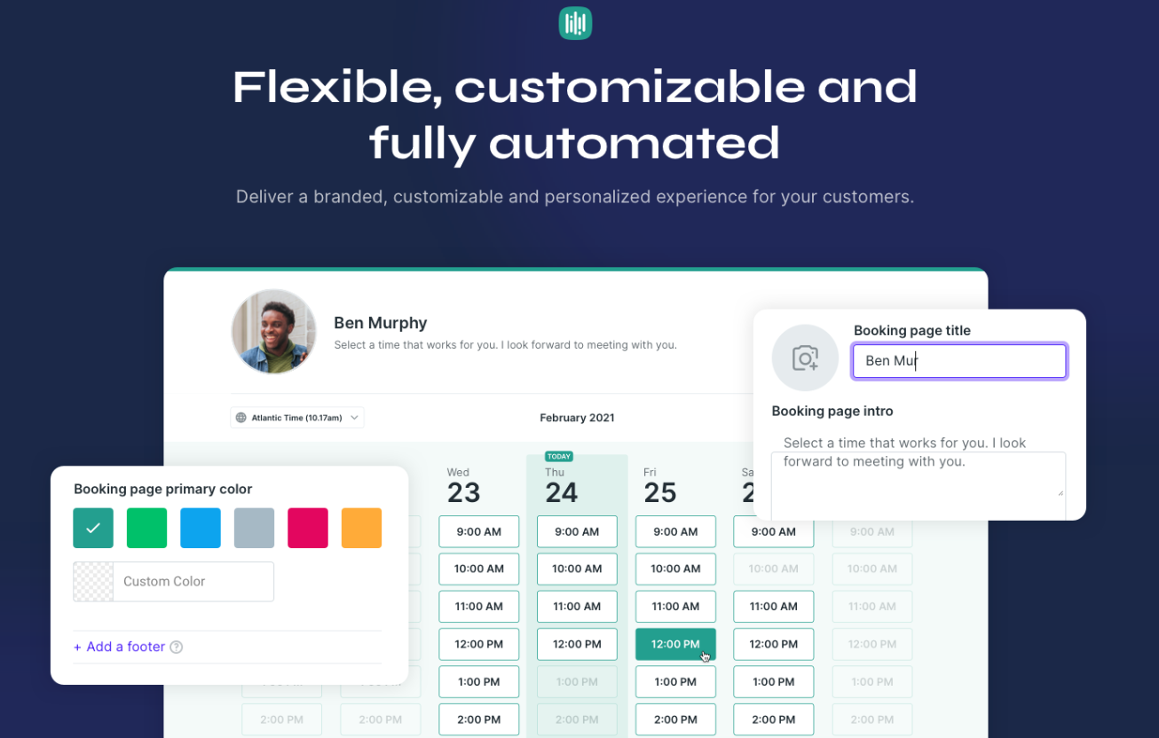 youcanbookme landing page