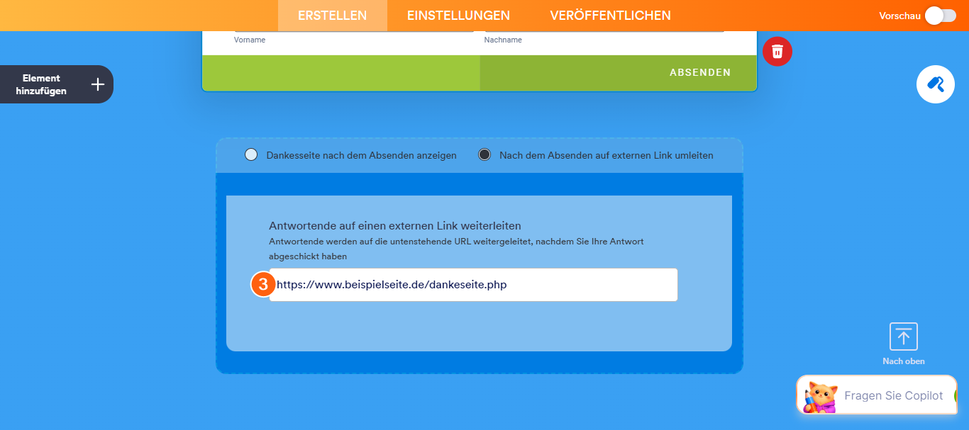 Umleitung von Benutzern auf eine andere Seite Image-3