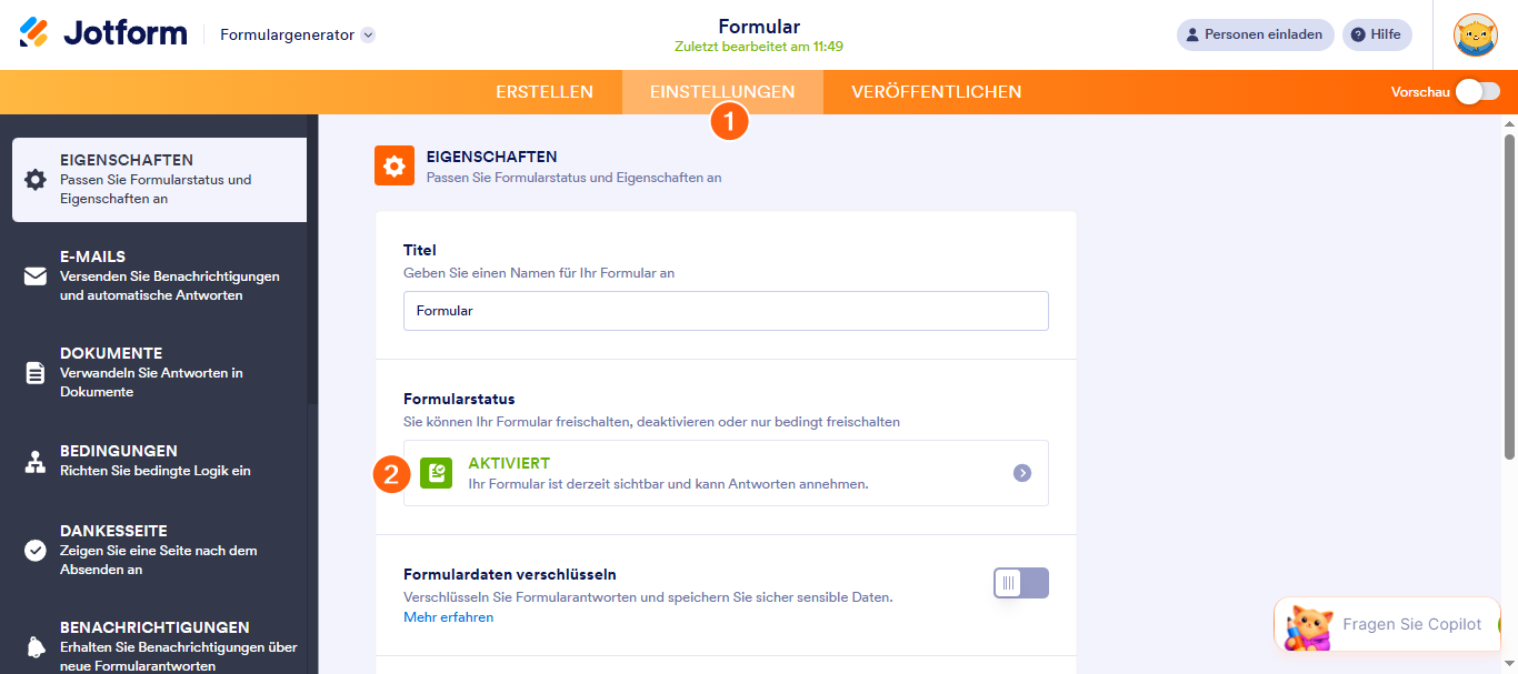 Wie Sie Zeit- und Antwortlimits zu Formularen hinzufügen Image-1