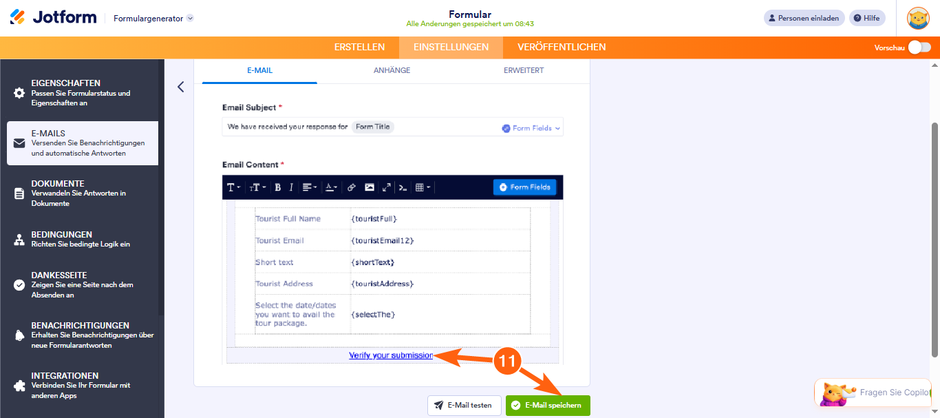 Wie Sie E-Mail-Adressen-Bestätigung in Ihre Formulare implementieren Image-7