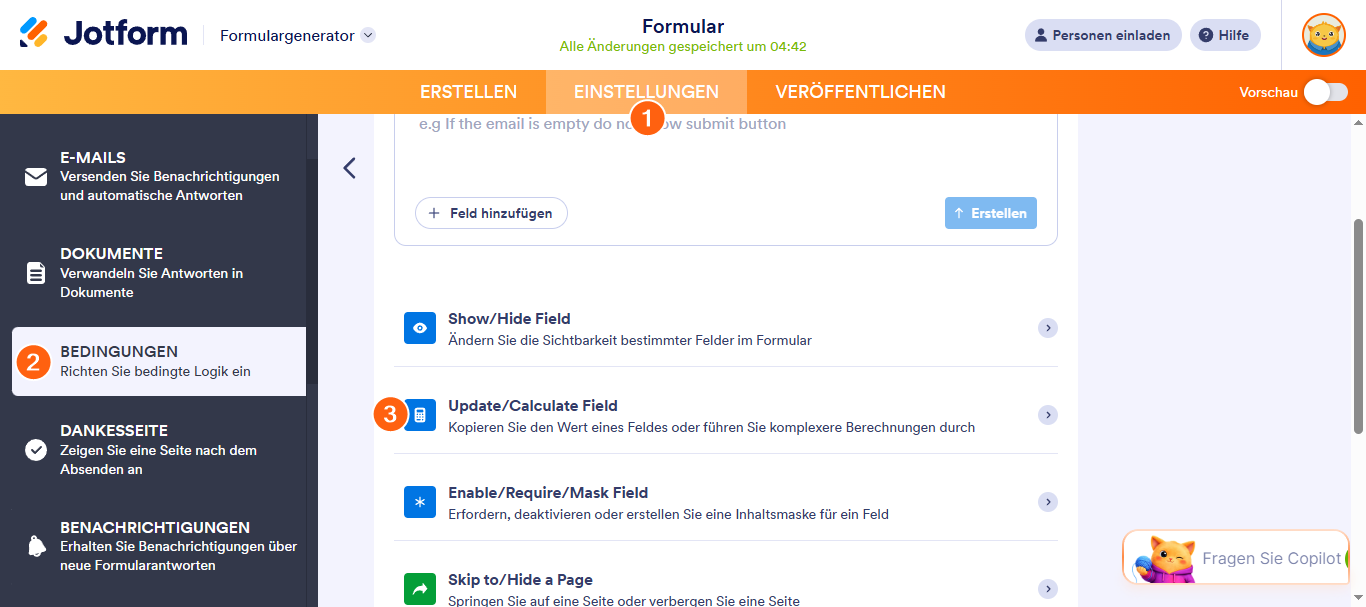 Wie Sie Text oder Berechnungen in ein Feld mit bedingter Logik einfügen Image-1