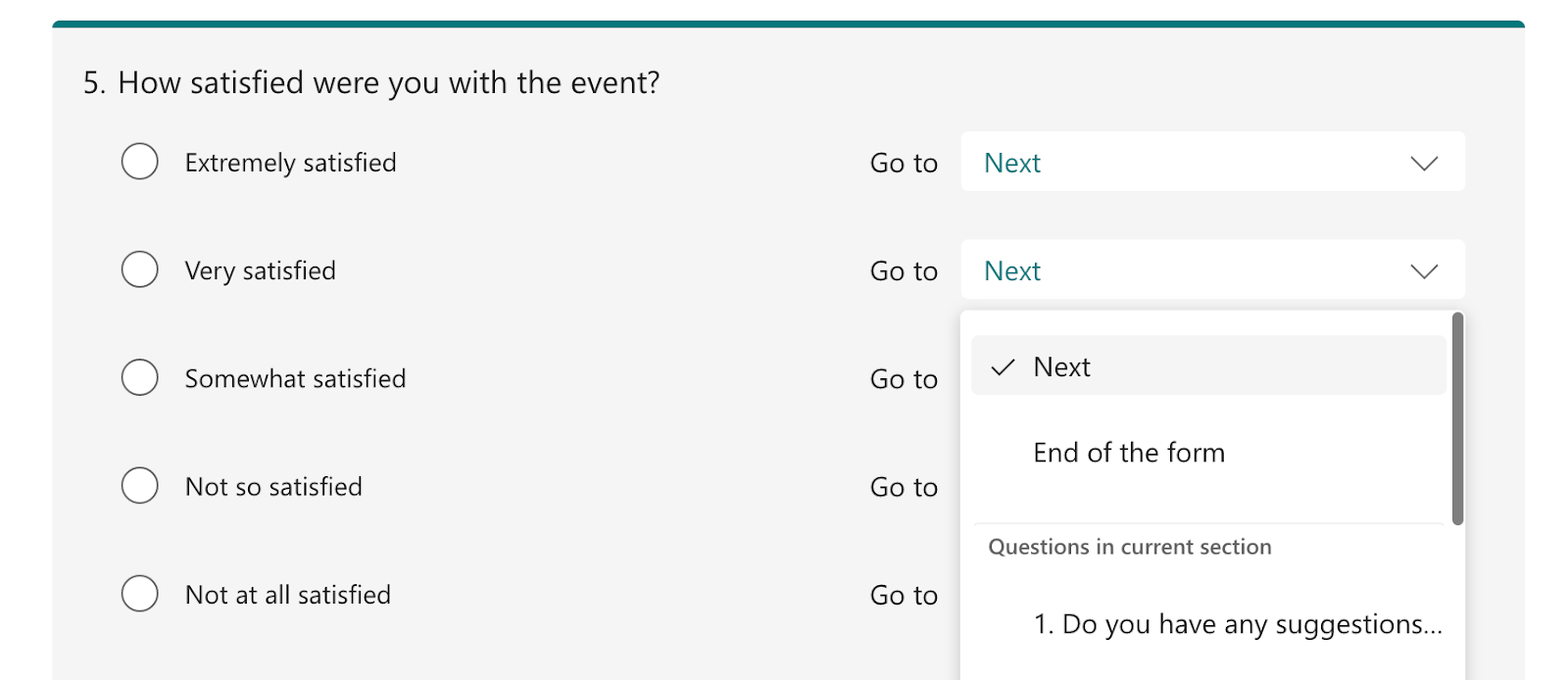 This page allows users to set up and configure the conditional logic suitable for their form