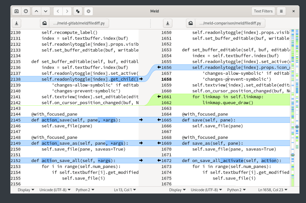 user interface of meld