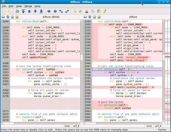 user interface of diffuse