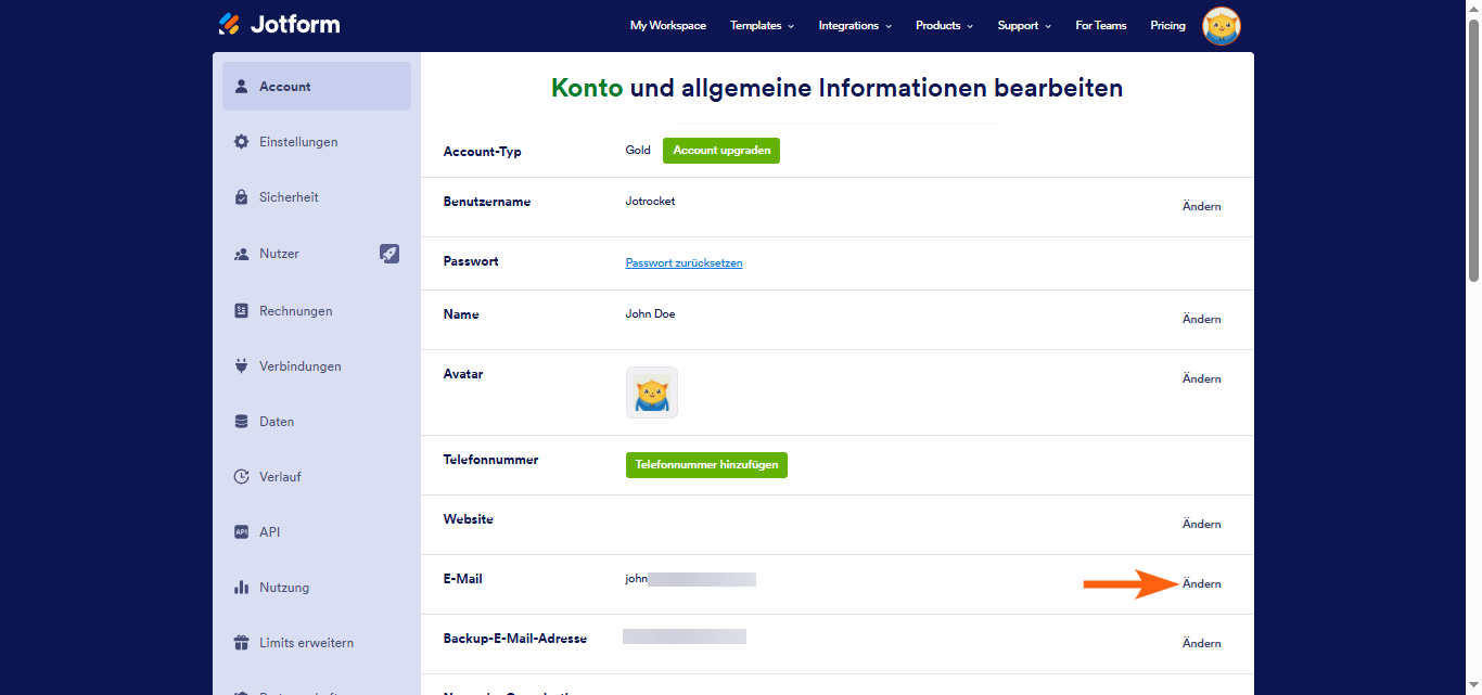 Wie Sie die E-Mail-Adresse Ihres Kontos ändern? Image-2