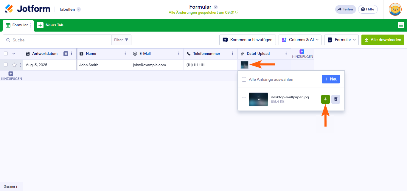 Wie Sie Formularantwort-Dateien herunterladen Image-9