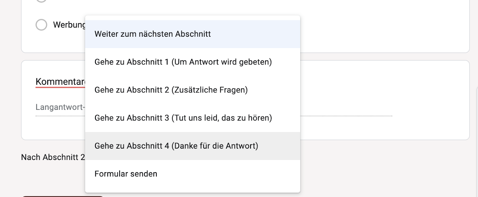 Wie man bedingte Fragen in Google Formularen erstellt Image-9