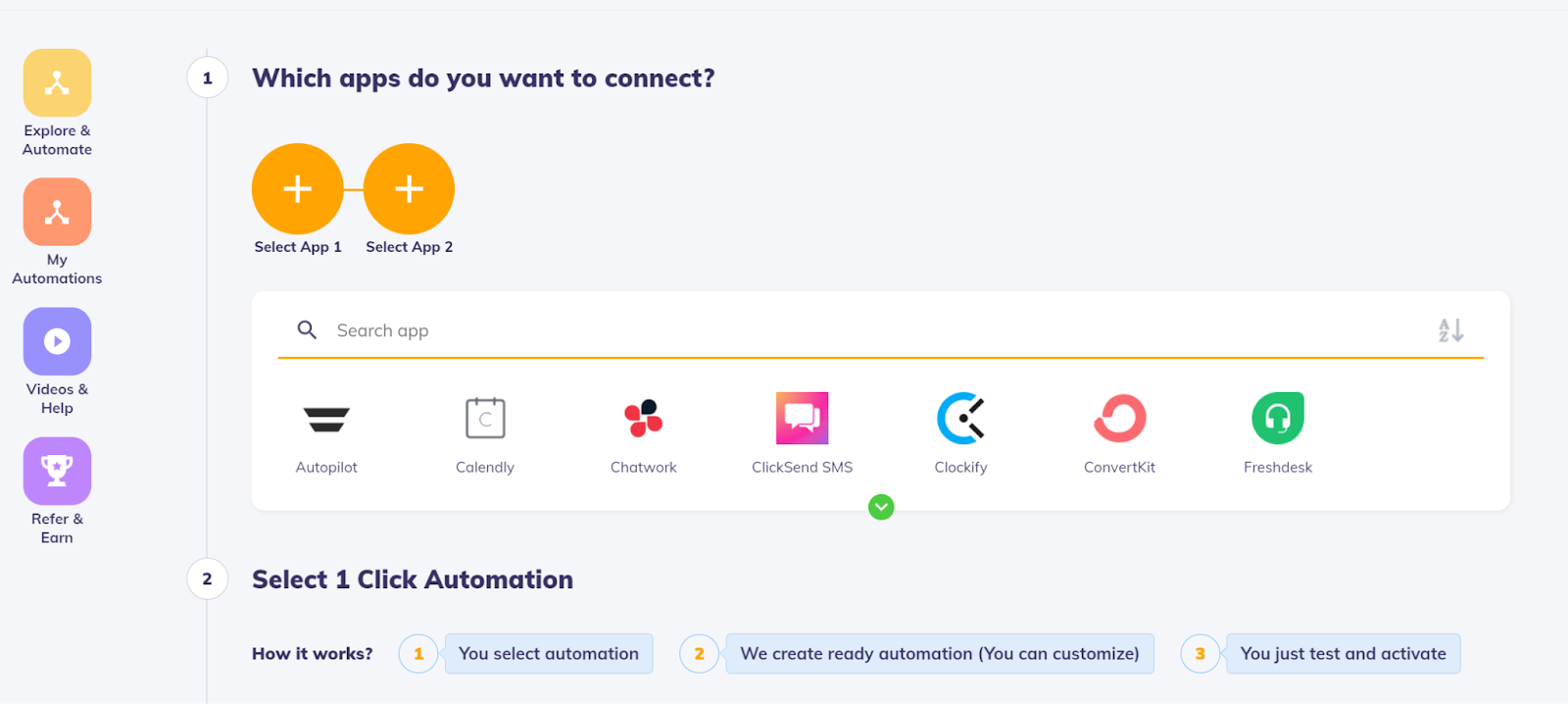 user interface of integrately