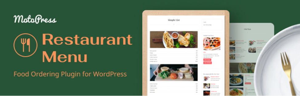 restaurant menu landing page