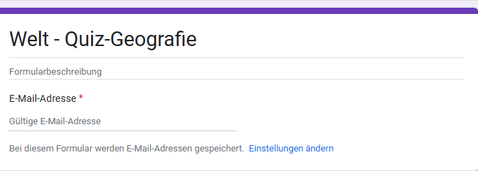 Google Formulare Beispiel