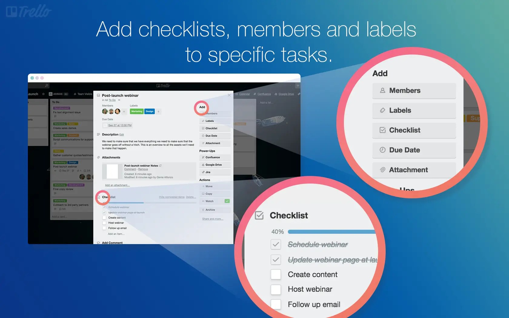 user interface of trello