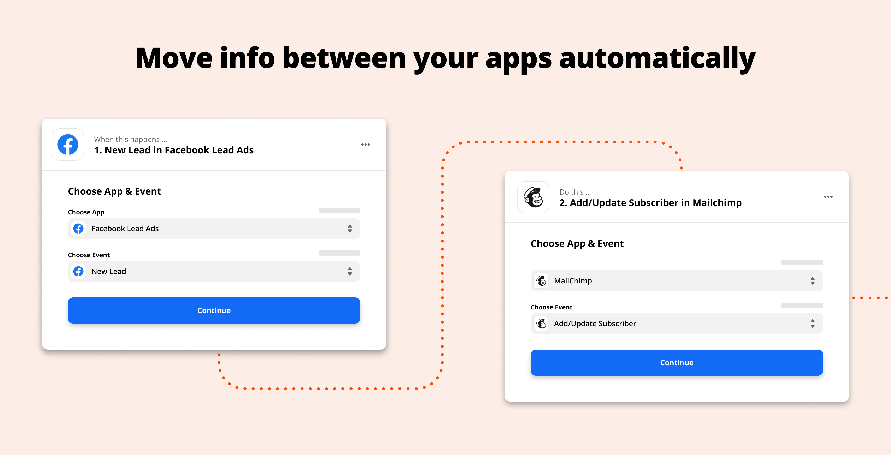 user interface of zapier